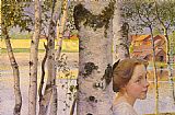 Lisbeth At The Birch by Carl Larsson